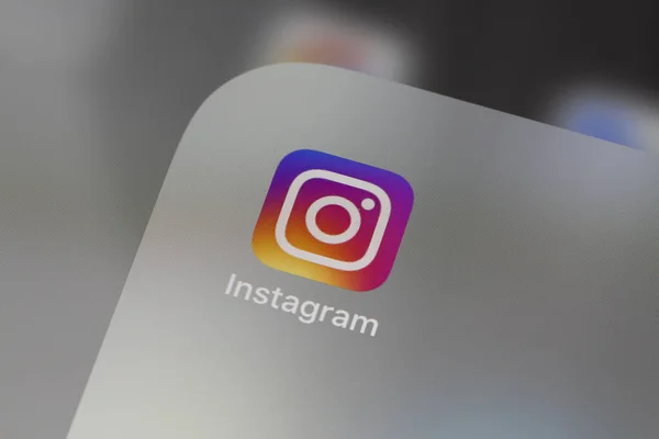 Ostersund Sweden May 2020 Instagram App Icon Instagram是一个美国的照片和视频共享社交网络服务 — 图库照片#