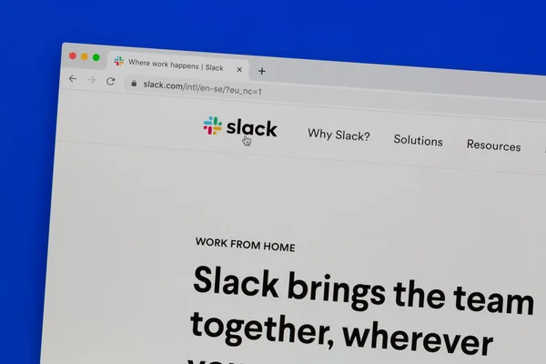 Ostersund Suède Mai 2020 Slack Website Slack Est Logiciel B2B — Photo