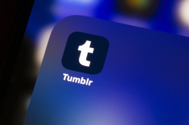Ostersund, İsveç - 23 Mayıs 2020: Tumblr uygulama simgesi. Tumblr, ABD 'li bir mikroblog ve sosyal ağ sitesidir.