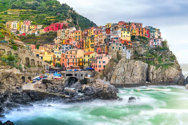 Manarola，五渔村国家公园，利古里亚意大利 — 图库照片