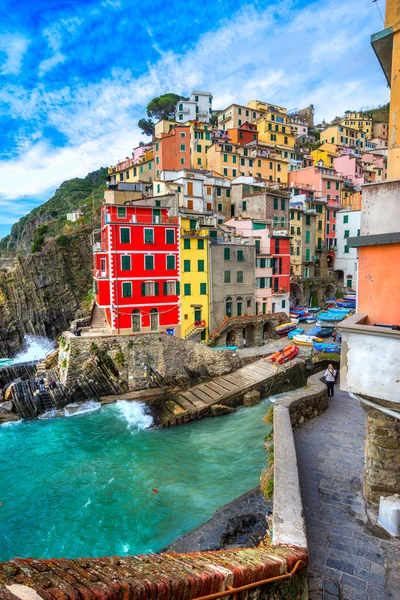 Riomaggiore, Cinque Terre national park, Ligurië, Italië — Stockfoto