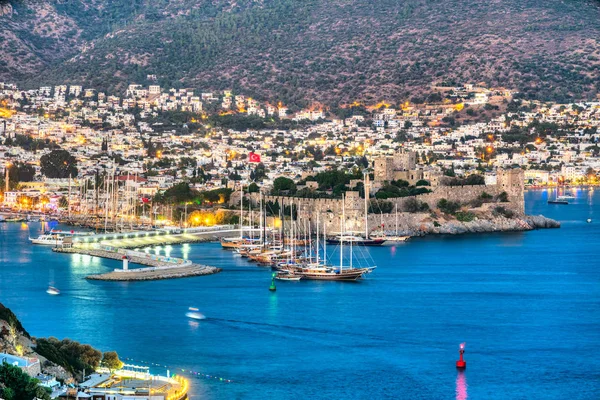 Kasteel van Bodrum en Marina, Turkije — Stockfoto