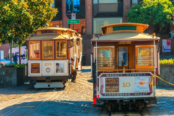 Kolejka linowa w San Francisco, Stany Zjednoczone Ameryki — Zdjęcie stockowe