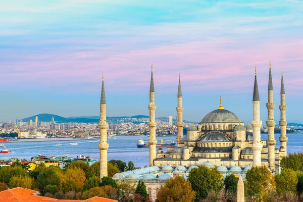 Blå moskén (Sultanahmet Camii), Istanbul, Turkiet. — Stockfoto