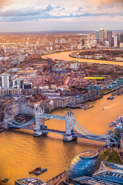 Tower Bridge, vista desde Shard, Londres, Reino Unido —  Fotos de Stock