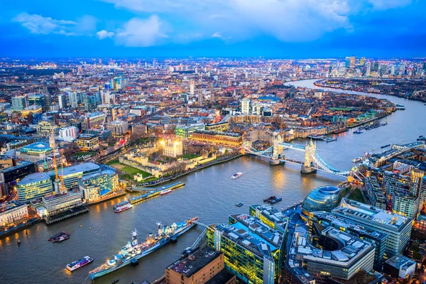 Tower Bridge, vista desde Shard, Londres, Reino Unido —  Fotos de Stock