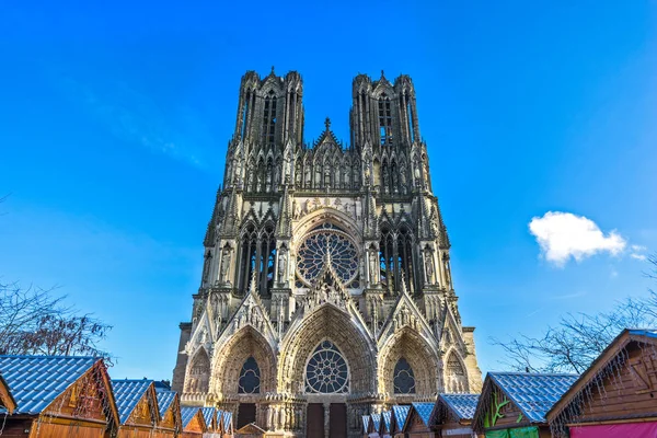 Notre Dame v Remeši katedrálu, Francie — Stock fotografie