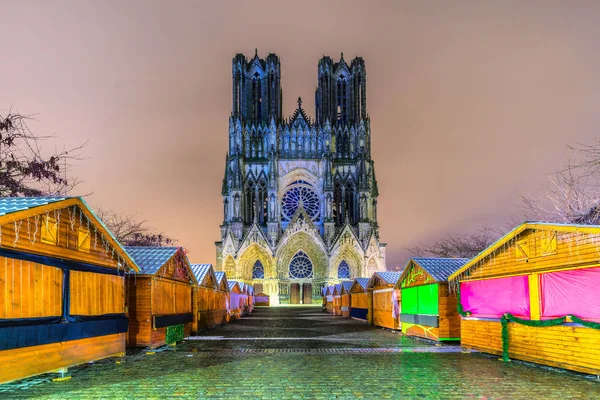 Notre Dame Reims katedrális, Franciaország — Stock Fotó