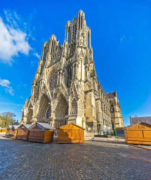 Notre Dame Reims katedrális, Franciaország — Stock Fotó