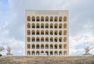 Squared Colosseum building in Rome, Italy clipart