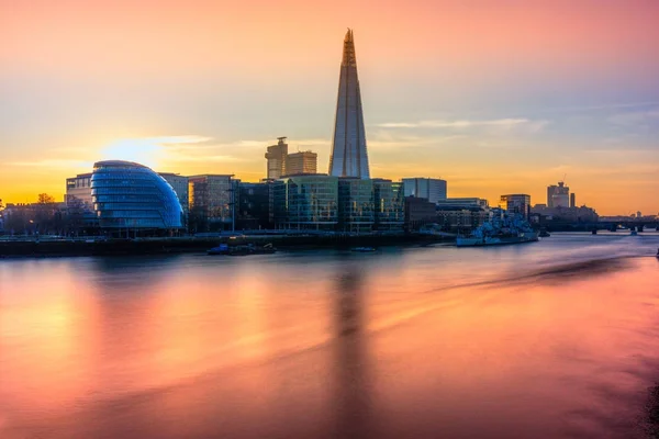 Zonsondergang in London, London, Verenigd Koninkrijk — Stockfoto