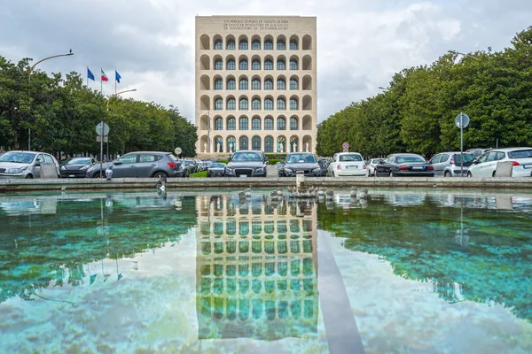 Palazzo Della Civilt Italiana Fyrkant Colosseum Byggnad Rom Italien — Stockfoto