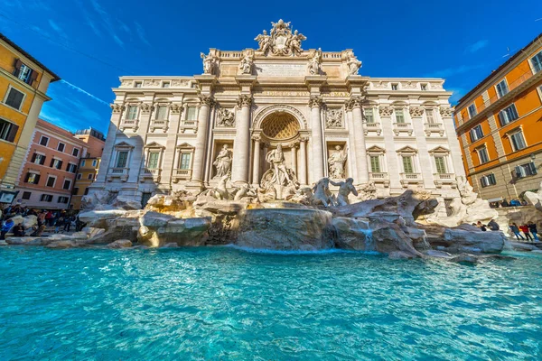 Rome, Trevi Çeşmesi. İtalya. — Stok fotoğraf