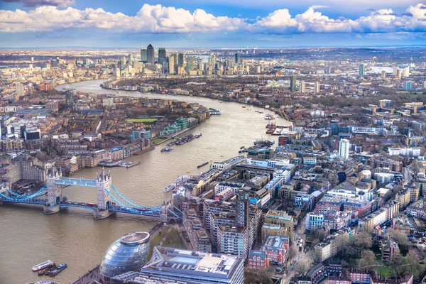 Tower Bridge, widok od odłamka, Londyn, Wielka Brytania — Zdjęcie stockowe