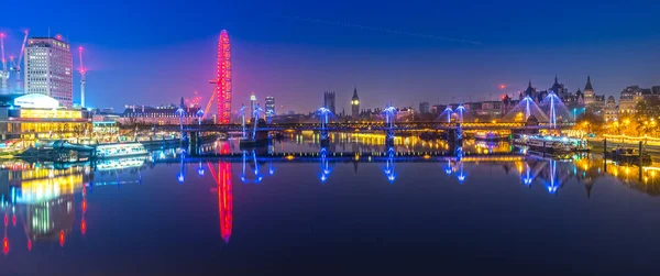 Big Ben a London Eye, Londýn, Velká Británie — Stock fotografie