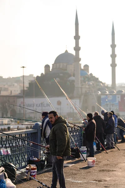 İstanbul Galata Köprüsü, Türkiye — Stok fotoğraf