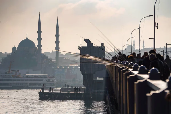 Istanbul Galata Bridge, Turkey — Stock Photo, Image