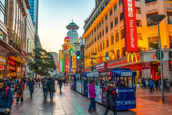 Nanjing Road, Shanghai, Chiny — Zdjęcie stockowe