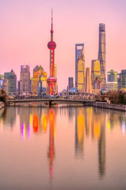 Şangay Skyline, Bund, Çin manzaralı