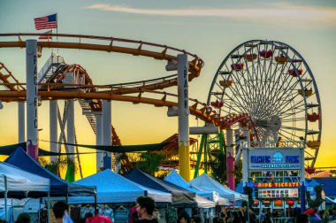 Santa Monica İskelesi, Los Angeles, California, Usa.