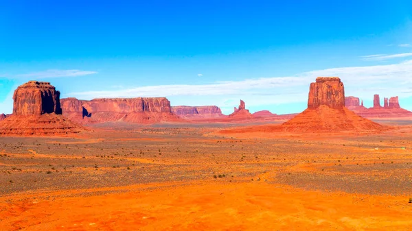 Іконічний Вид Племінний Парк Навахо Заході Сонця Юта Аризона Уса — стокове фото
