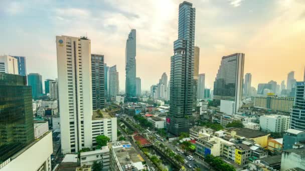 Bangkok Zaman Çizelgesi Şehir Merkezi Bangkok Tayland — Stok video