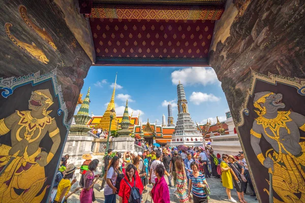 Bangkok Tailandia Febrero 2018 Bangkok Wat Phra Kaew Templo Del — Foto de Stock