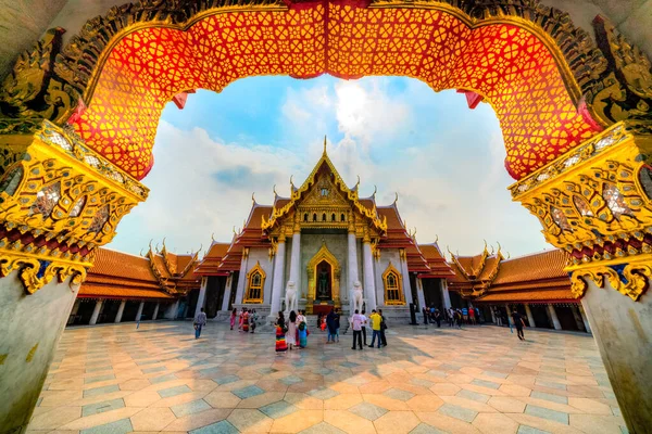 Bangkok Wat Benchamabophit Dusitvanaram, Thailand — Stockfoto