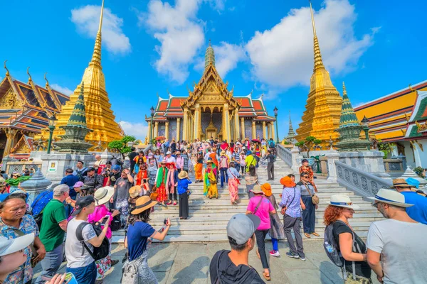 Wat Phra Kaew e Grand Palace complesso. Bangkok, Thailandia . — Foto Stock