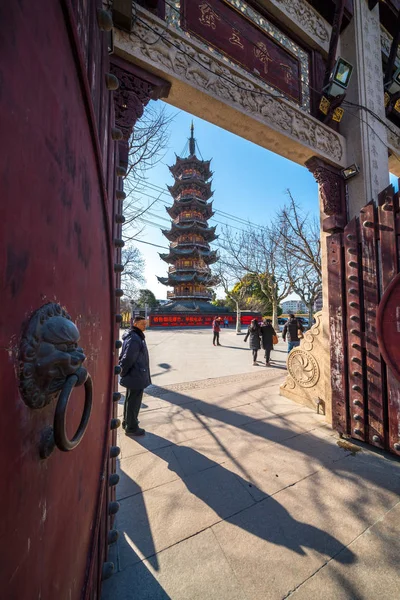 Shanghai Longhua Temple, Kina. — Stockfoto