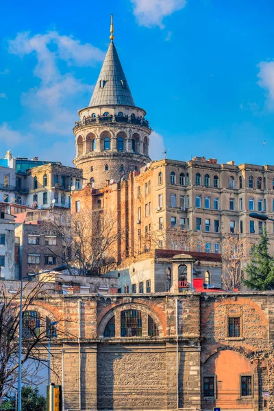 석양-갈라타 지구, 터키 이스탄불 — 스톡 사진