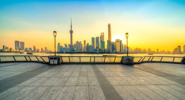 Şangay Skyline, Bund, Çin manzaralı
