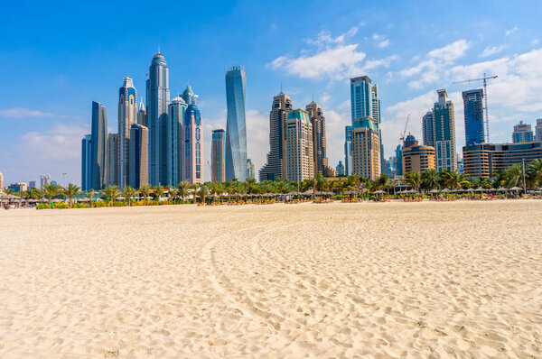 Dubai Marina at blue hour, Dubai, Uaeuae,