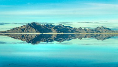 Bonneville tuz daireler, Utah, ABD.