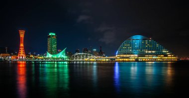 Kobe liman manzarası, Japonya. 