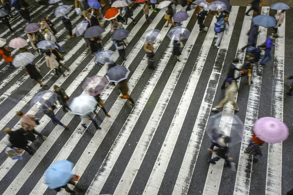 Cruzamento pedestre de Osaka, Japão — Fotografia de Stock