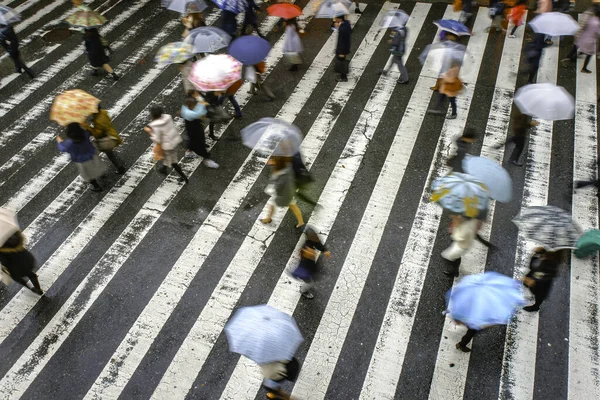 Cruzamento pedestre de Osaka, Japão — Fotografia de Stock