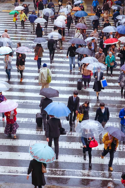 Cruzamento pedestre de Osaka, Japão — Fotografia de Stock