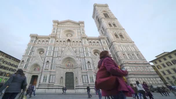 Florencia Toscana Italia Febrero 2020 Hdr Time Lapse Santa Maria — Vídeos de Stock