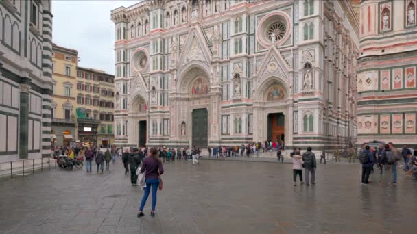 Florence Toscane Italië Februari 2020 Hdr Video Van Kathedraal Santa — Stockvideo