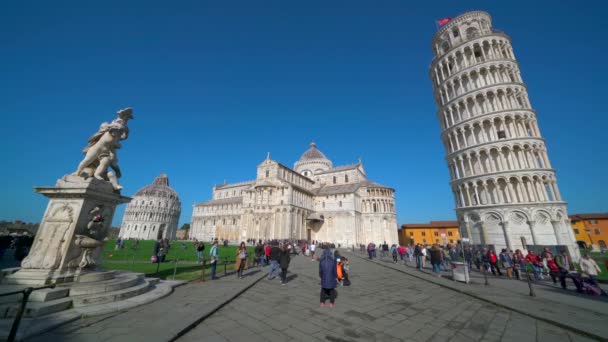 Pisa Toskana Italien Februar 2020 Piazza Dei Miracoli Von Pisa — Stockvideo