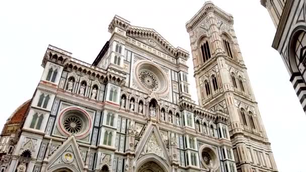 Overzicht Van Kathedraal Santa Maria Del Fiore Florence Italië — Stockvideo