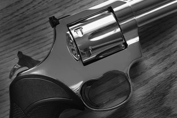Pistola pistola Disparador de primer plano para disparar en defensa propia o Mili — Foto de Stock