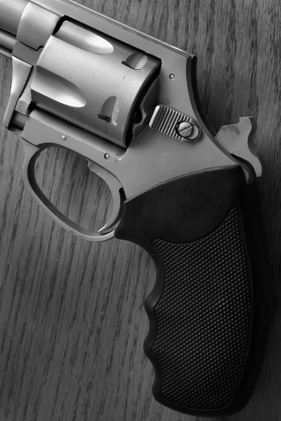Pistola pistola Disparador de primer plano para disparar en defensa propia o Mili —  Fotos de Stock