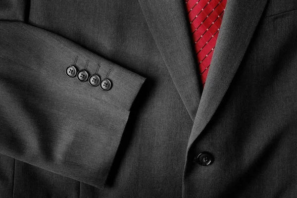 Business Suit vit skjorta röd slips formella slitage mode — Stockfoto