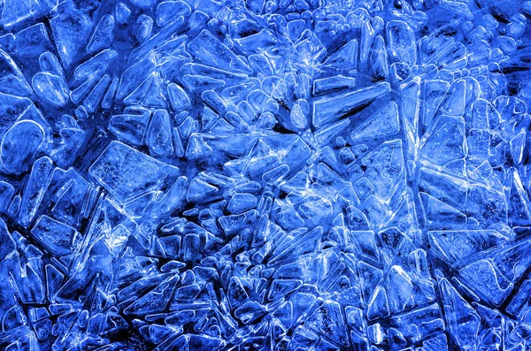 Modelli di cristalli di ghiaccio e acqua congelata — Foto Stock