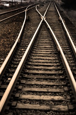 Demiryolu raylar için tren ile