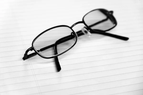 Glasses on Notebook for Business or Studying — Stock Photo, Image