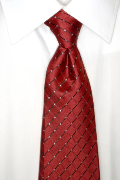 Camisa blanca y corbata para ropa de negocios o formal — Foto de Stock