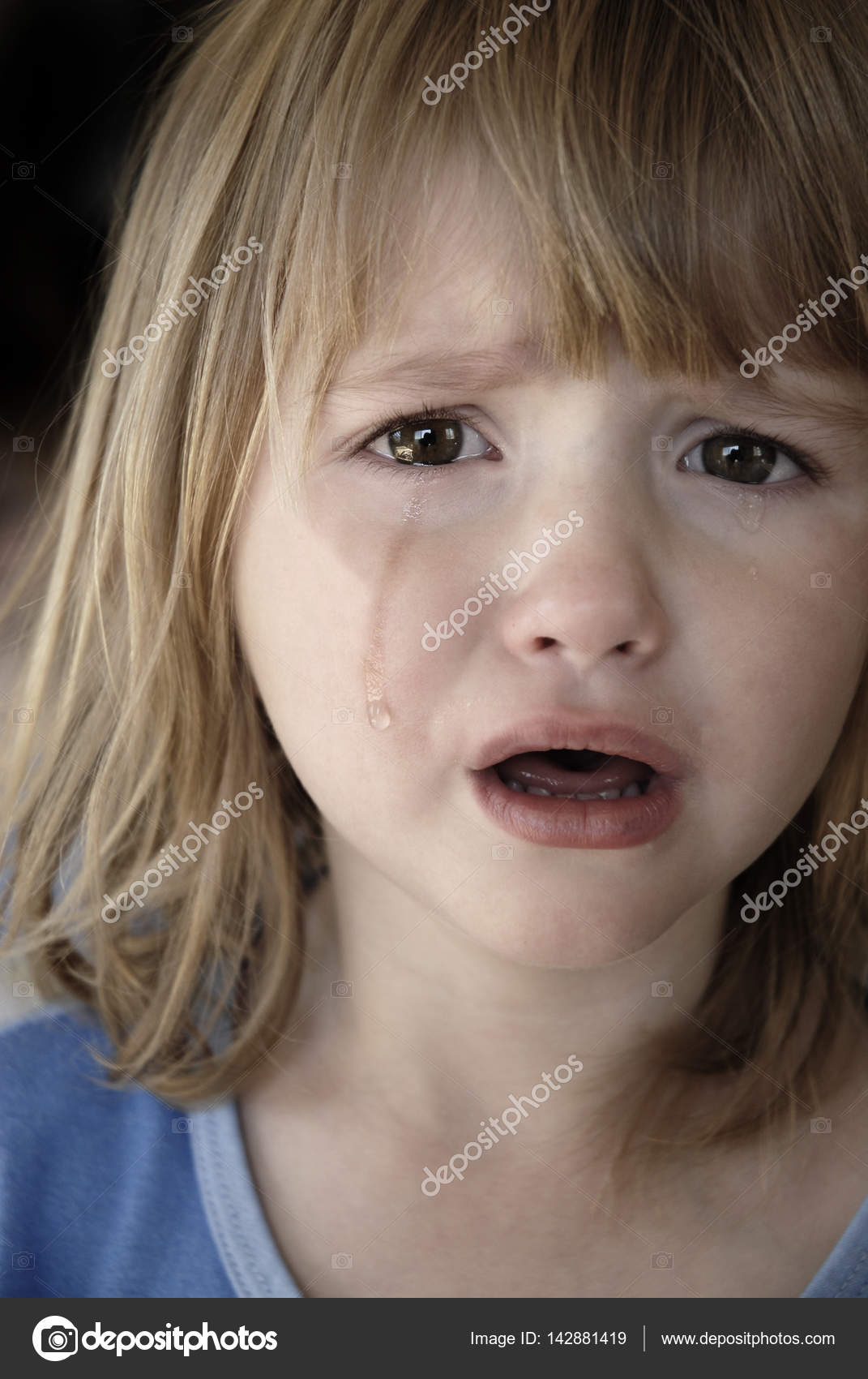 little girl crying 